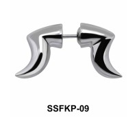 Stylish Horn Shaped Stud Earrings SSFKP-09